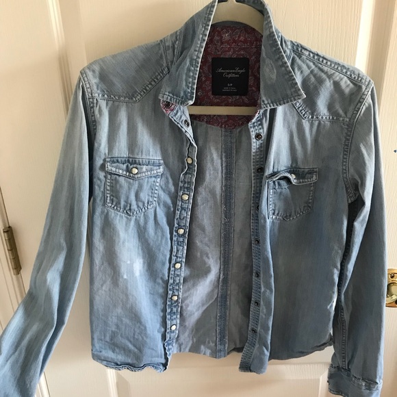 American Eagle Outfitters Tops - American Eagle Denim Button Down Shirt